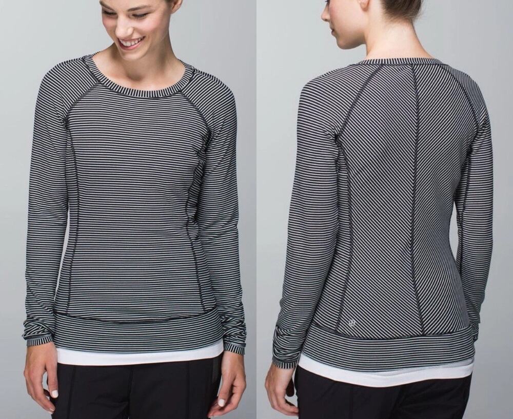Lululemon Race Your Pace Striped Long Sleeve